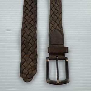 Columbia Braided Leather Belt Men’s 42 Brown Genuine Leather Casual Outdoor